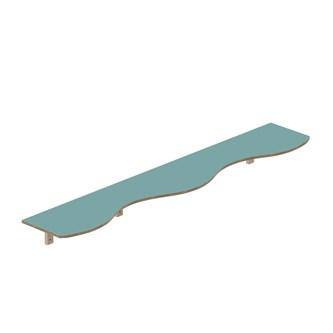 Curve hylde B200xD36xH20cm, krydsfiner 15 mm