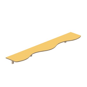 Curve hylde B200xD36xH20cm, krydsfiner 15 mm