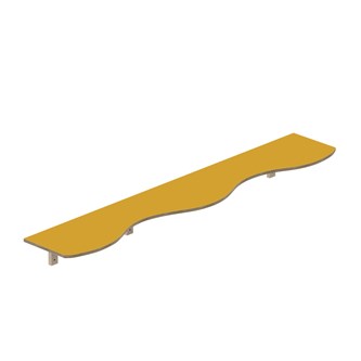 Curve hylde B200xD36xH20cm, krydsfiner 15 mm