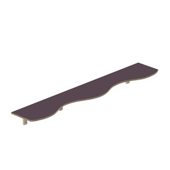 Curve hylde B200xD36xH20cm, krydsfiner 15 mm