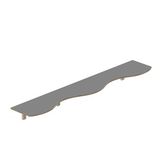 Curve hylde B200xD36xH20cm, krydsfiner 15 mm