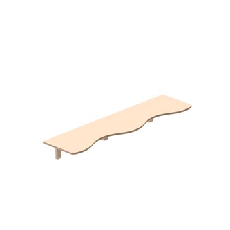 Curve hylde B140xD36xH20cm, krydsfiner 15 mm