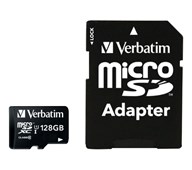 SD-micro-hukommelseskort 128 GB med SD-adapter
