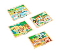 EDUCO rammepuslespil - Sammen, sæt af 4 stk.