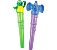 Vibrerende elefant og krokodille.