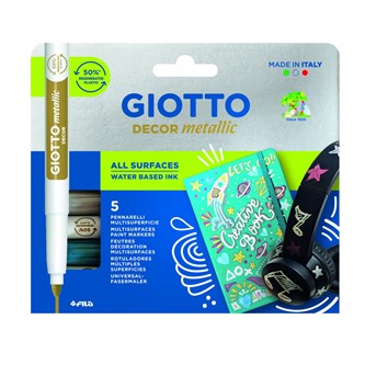 Giotto dekorationstuscher metallic, 5-pak