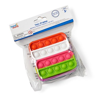 Sensorisk popit dyrevenner 6 stk.