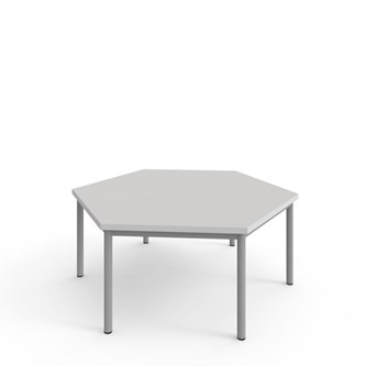 12:38 FSC bord DL sekskant 120x120 cm sølv understel