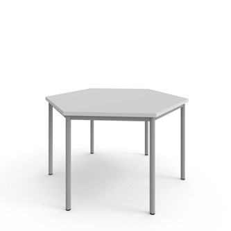 12:38 FSC bord DL sekskant 120x120 cm sølv understel