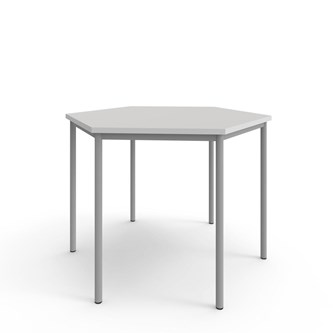 12:38 FSC bord DL sekskant 120x120 cm sølv understel