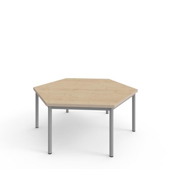 12:38 FSC bord DL sekskant 120x120 cm sølv understel