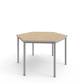 12:38 FSC bord DL sekskant 120x120 cm sølv understel