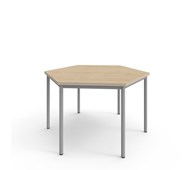 12:38 FSC bord DL sekskant 120x120 cm sølv understel