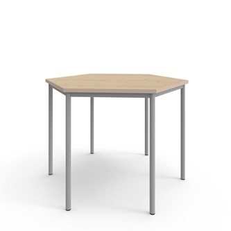 12:38 FSC bord DL sekskant 120x120 cm sølv understel