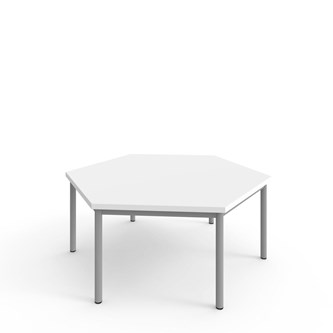 12:38 FSC bord DL sekskant 120x120 cm sølv understel