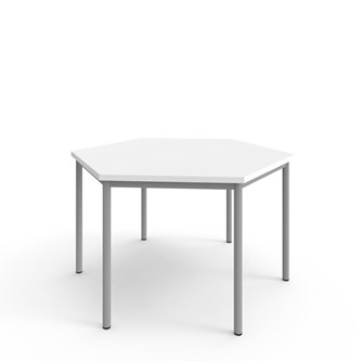 12:38 FSC bord DL sekskant 120x120 cm sølv understel