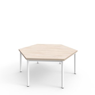 12:38 FSC bord HPL sekskant 120x120 cm sort understel