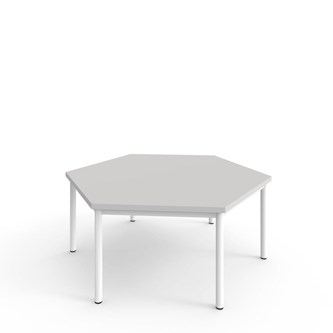 12:38 FSC bord HPL sekskant 120x120 cm sort understel