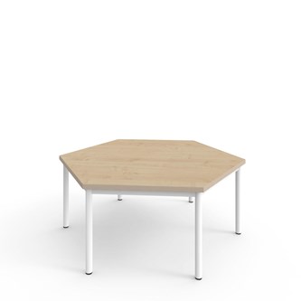 12:38 FSC bord HPL sekskant 120x120 cm sort understel