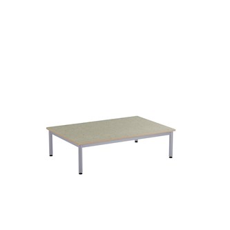 12:38 legebord akustik linoleum 120x80 cm sølv stel