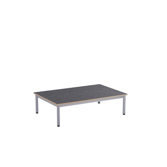 12:38 legebord akustik linoleum 120x80 cm sølv stel