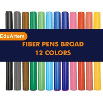 Fiberpenne EduArtem Maxi, 12 stk/pk.