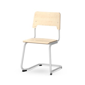 Como stol C-stel sh 45 cm stort sæde sølv stel