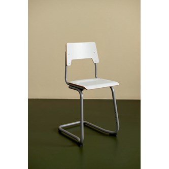 Como stol C-stel sh 45 cm stort sæde sølv stel
