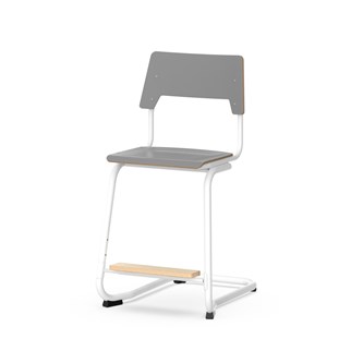 Como stol C-stel sh 50 cm medium sæde hvidt stel