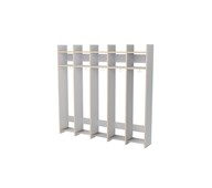 Norden væghængt med skohylde, 28 cm lys grå