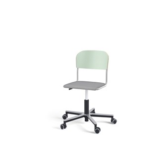 Matte FSC stol gas Alu hjul lille sæde sølv stel