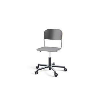 Matte FSC stol gas Alu hjul lille sæde sølv stel