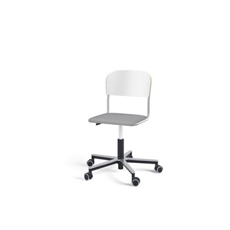 Matte FSC stol gas Alu hjul lille sæde sølv stel