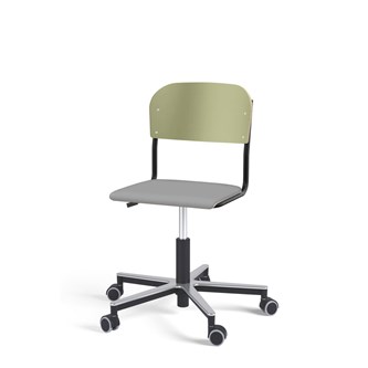 Matte FSC stol gas Alu hjul lille sæde sort stel