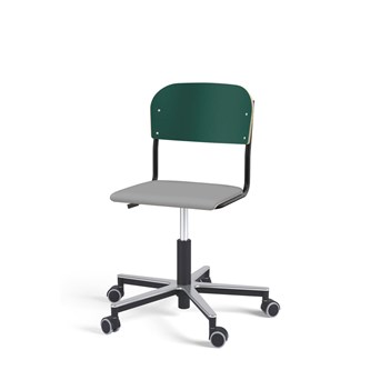 Matte FSC stol gas Alu hjul lille sæde sort stel