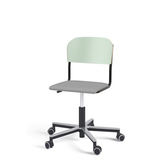 Matte FSC stol gas Alu hjul lille sæde sort stel