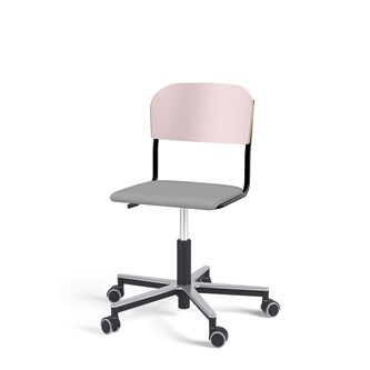 Matte FSC stol gas Alu hjul lille sæde sort stel