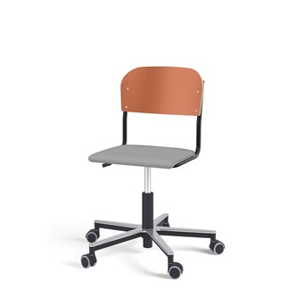 Matte FSC stol gas Alu hjul lille sæde sort stel