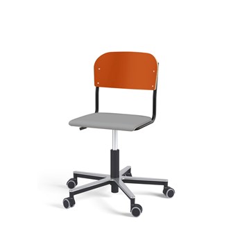 Matte FSC stol gas Alu hjul lille sæde sort stel