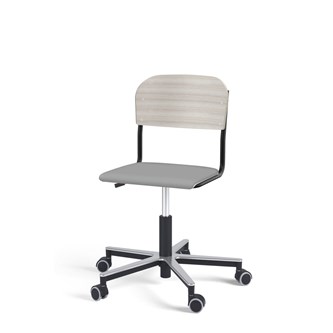 Matte FSC stol gas Alu hjul lille sæde sort stel