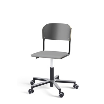 Matte FSC stol gas Alu hjul lille sæde sort stel