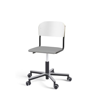 Matte FSC stol gas Alu hjul lille sæde sort stel