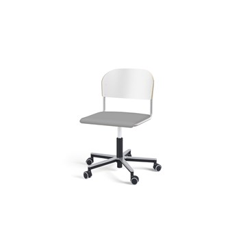 Matte FSC stol gas Alu hjul stort sæde sølv stel