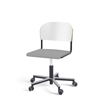 Matte FSC stol gas Alu hjul stort sæde sort stel