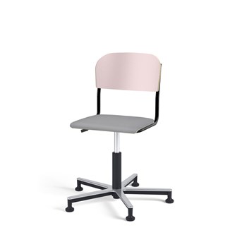 Matte FSC stol gas Alu m/glidefødder lille sæde sort stel