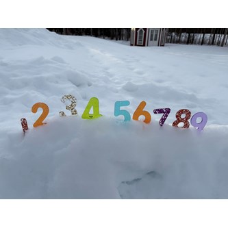 Regnbueglinsende tal, 14-pak