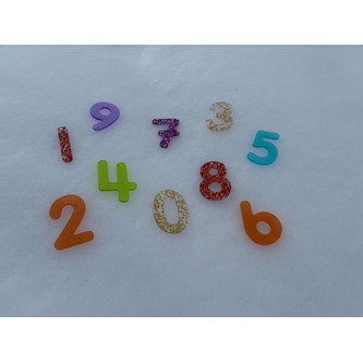 Regnbueglinsende tal, 14-pak