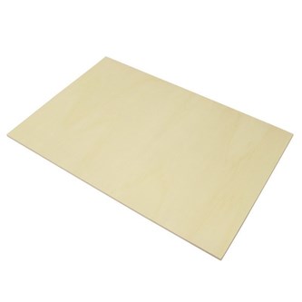 Plywood til laserskærer 400x300 mm, 3mm, 10 stk.