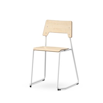 Como stol medestel sh 45 cm medium sæde hvidt stel