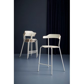 Jessy barstol sh 65 cm med sølv stel